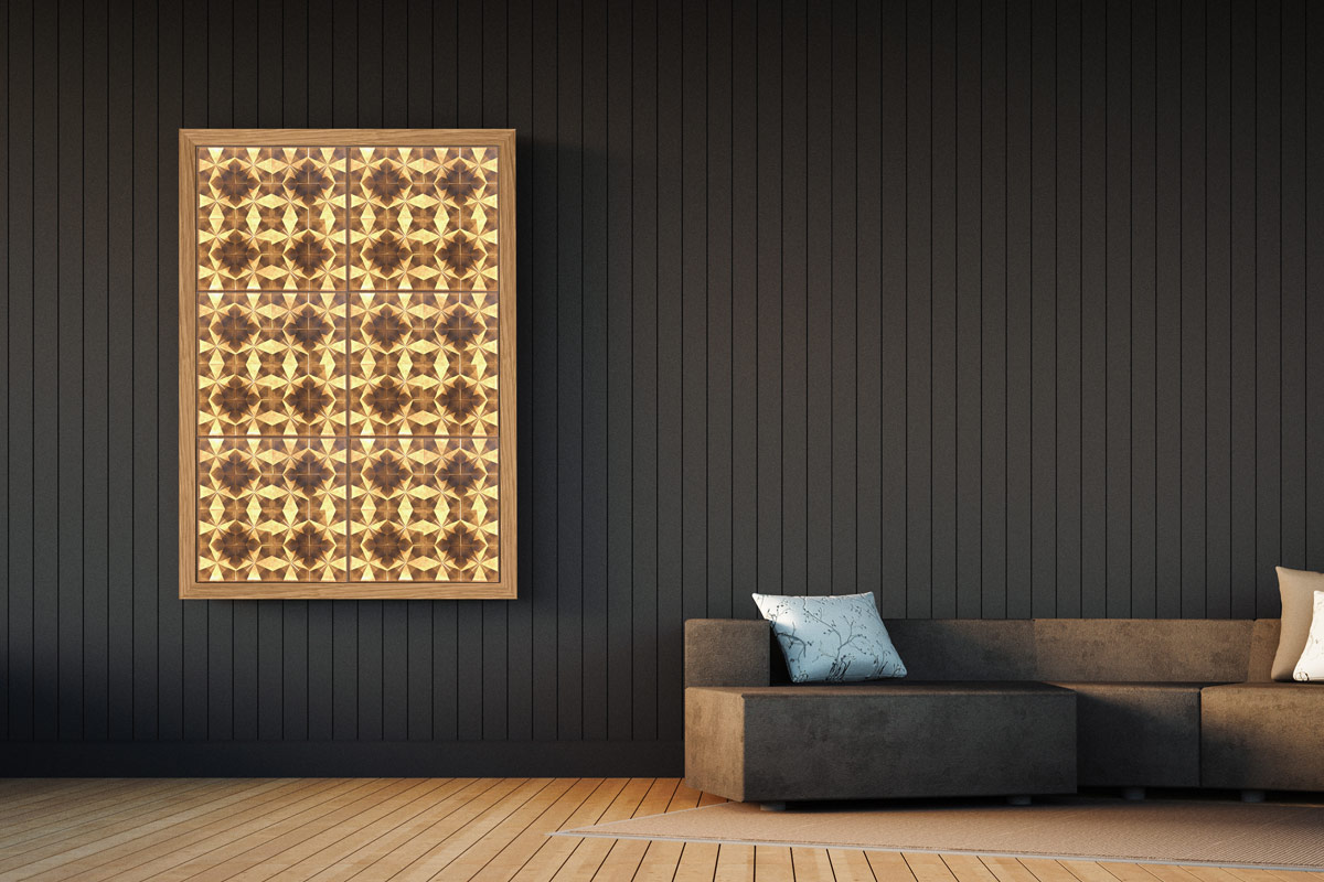 Hinterleuchtung Dekorative Oberflächen in Verbindung mit Licht. Foto: Oliver Kessler Design GmbH.